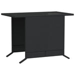 3-Delige Bistroset Met Kussens Poly Rattan Zwart