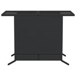 3-Delige Bistroset Met Kussens Poly Rattan Zwart