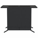 3-Delige Bistroset Met Kussens Poly Rattan Zwart