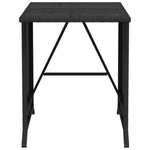 3-Delige Bistroset Met Kussens Poly Rattan Zwart