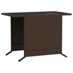 3-Delige Bistroset Met Kussens Poly Rattan Bruin