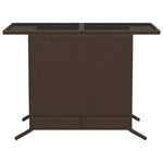3-Delige Bistroset Met Kussens Poly Rattan Bruin