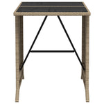 3-Delige Bistroset Met Kussens Poly Rattan Beige