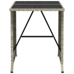 3-Delige Bistroset Met Kussens Poly Rattan Lichtgrijs