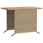 3-Delige Bistroset Met Kussens Poly Rattan Beige