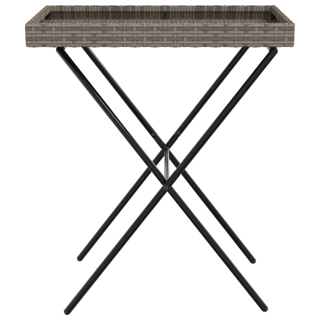 Dienbladtafel Inklapbaar 65X40X75 Cm Poly Rattan