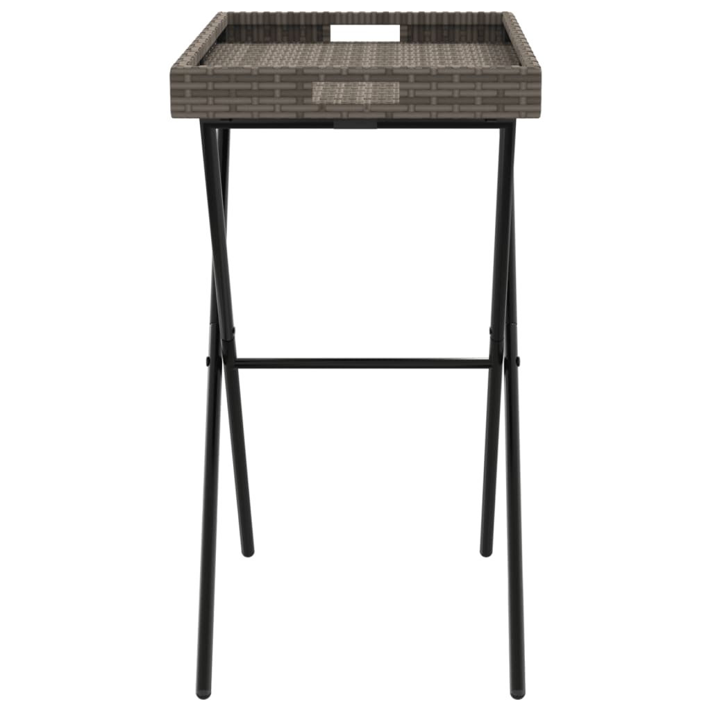 Dienbladtafel Inklapbaar 65X40X75 Cm Poly Rattan