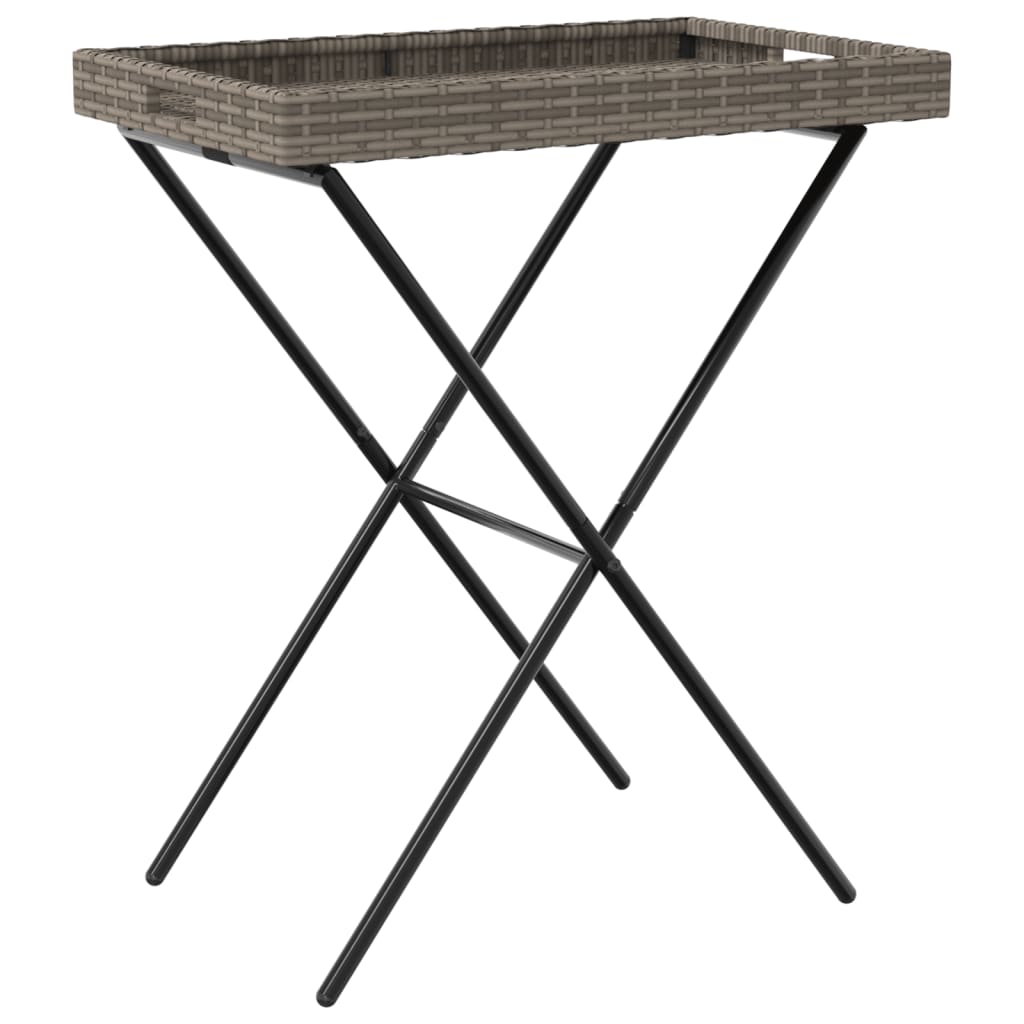 Dienbladtafel Inklapbaar 65X40X75 Cm Poly Rattan