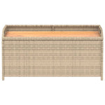 Opbergbankje 100X50X52 Cm Poly Rattan Acaciahout Gemengd Beige