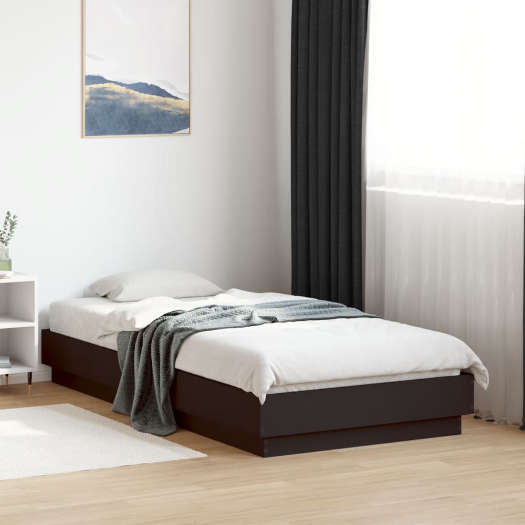 Bedframe Bewerkt Hout Eikenkleurig