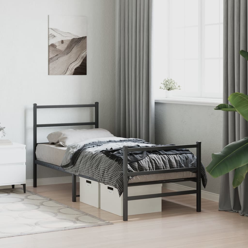 Bedframe Met Hoofd- En Voeteneinde Metaal