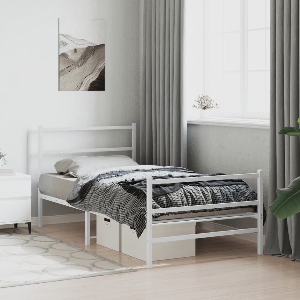 Bedframe Met Hoofd- En Voeteneinde Metaal