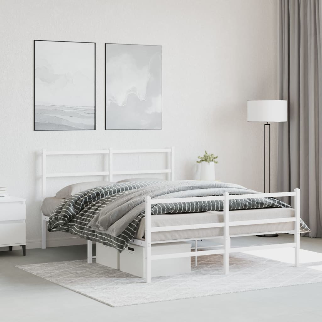 Bedframe Met Hoofd- En Voeteneinde Metaal