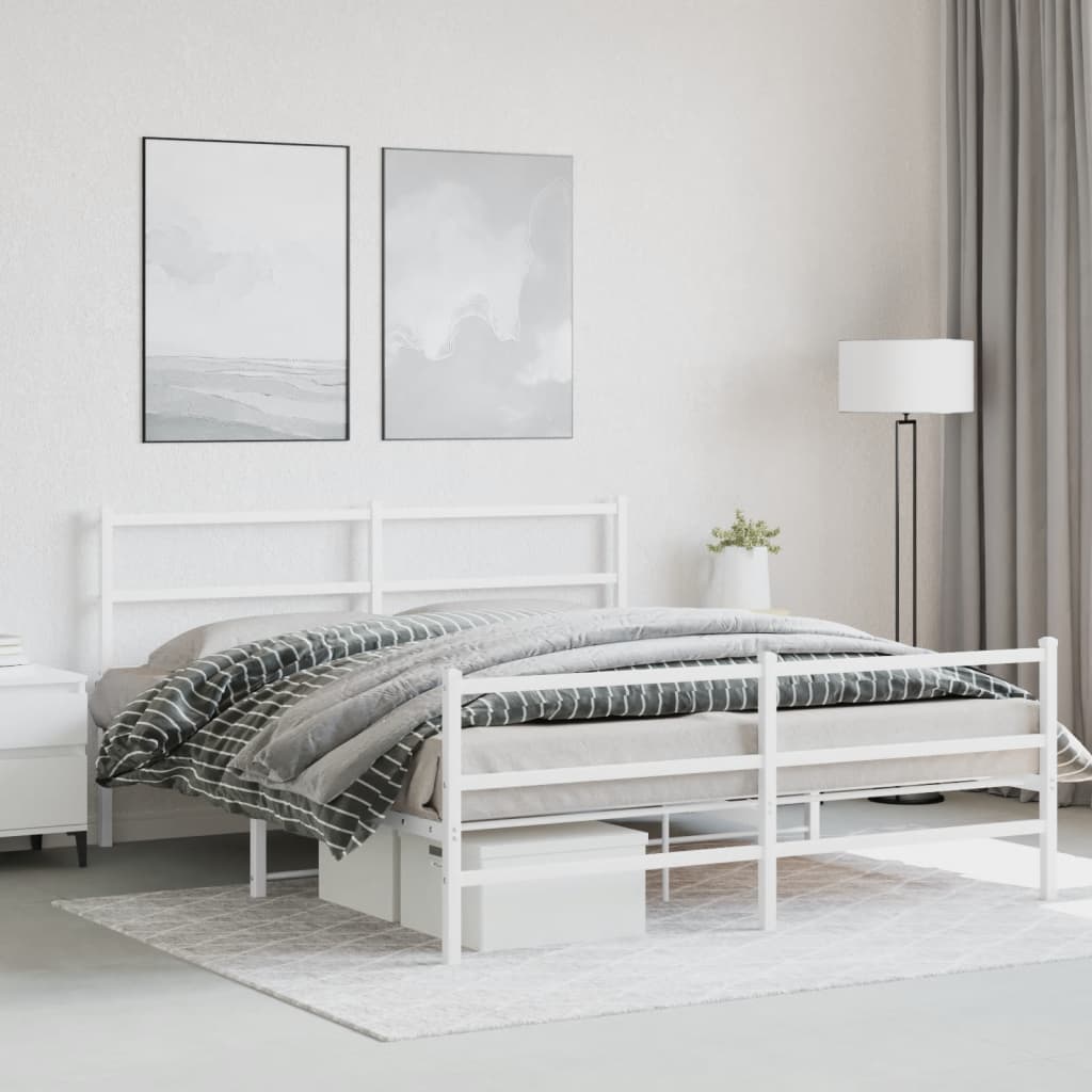 Bedframe Met Hoofd- En Voeteneinde Metaal