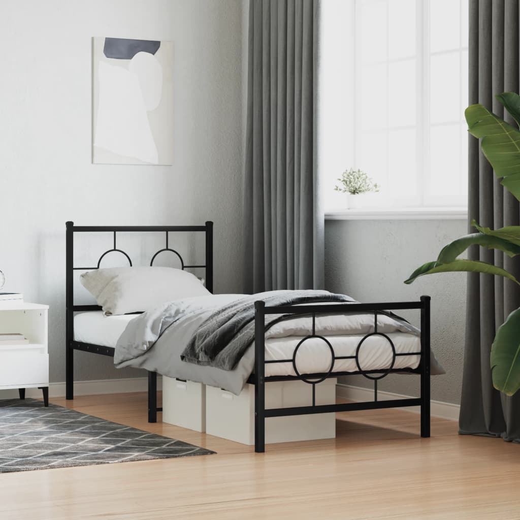 Bedframe Met Hoofd- En Voeteneinde Metaal