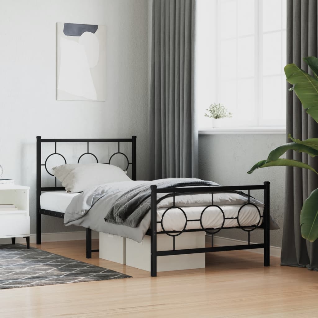 Bedframe Met Hoofd- En Voeteneinde Metaal