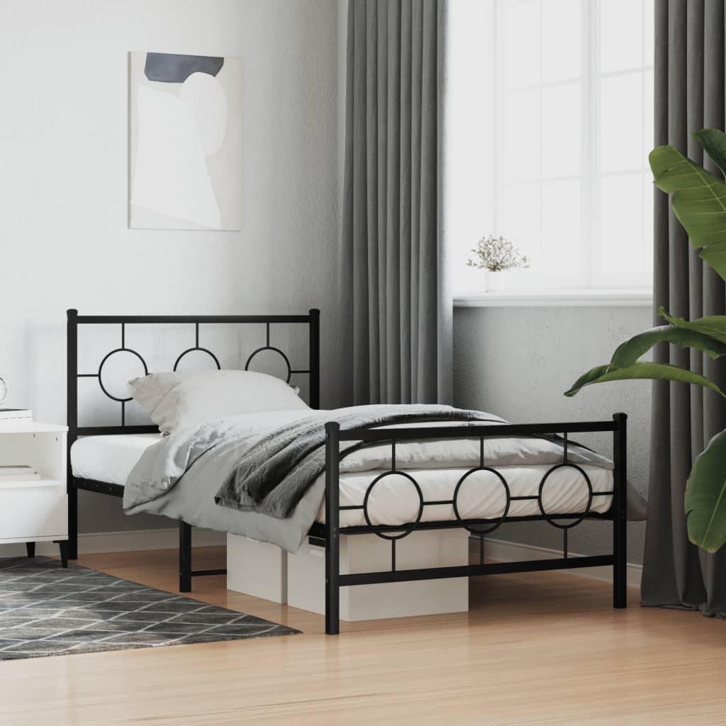 Bedframe Met Hoofd- En Voeteneinde Metaal