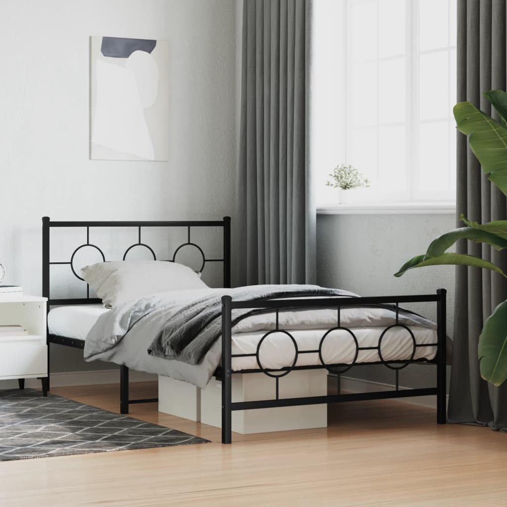 Bedframe Met Hoofd- En Voeteneinde Metaal