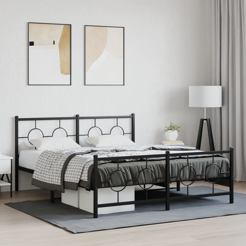 Bedframe Met Hoofd- En Voeteneinde Metaal