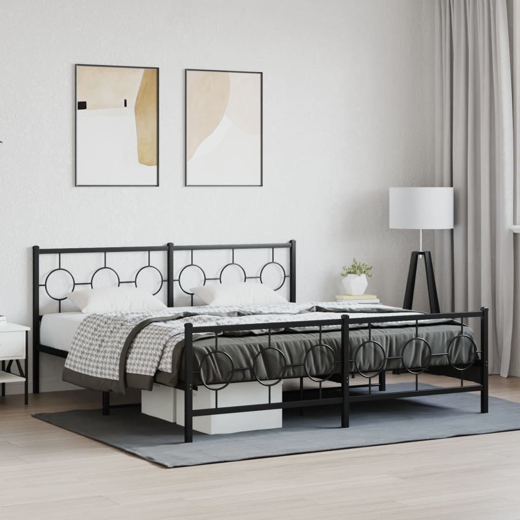 Bedframe Met Hoofd- En Voeteneinde Metaal