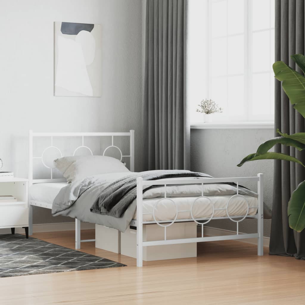 Bedframe Met Hoofd- En Voeteneinde Metaal