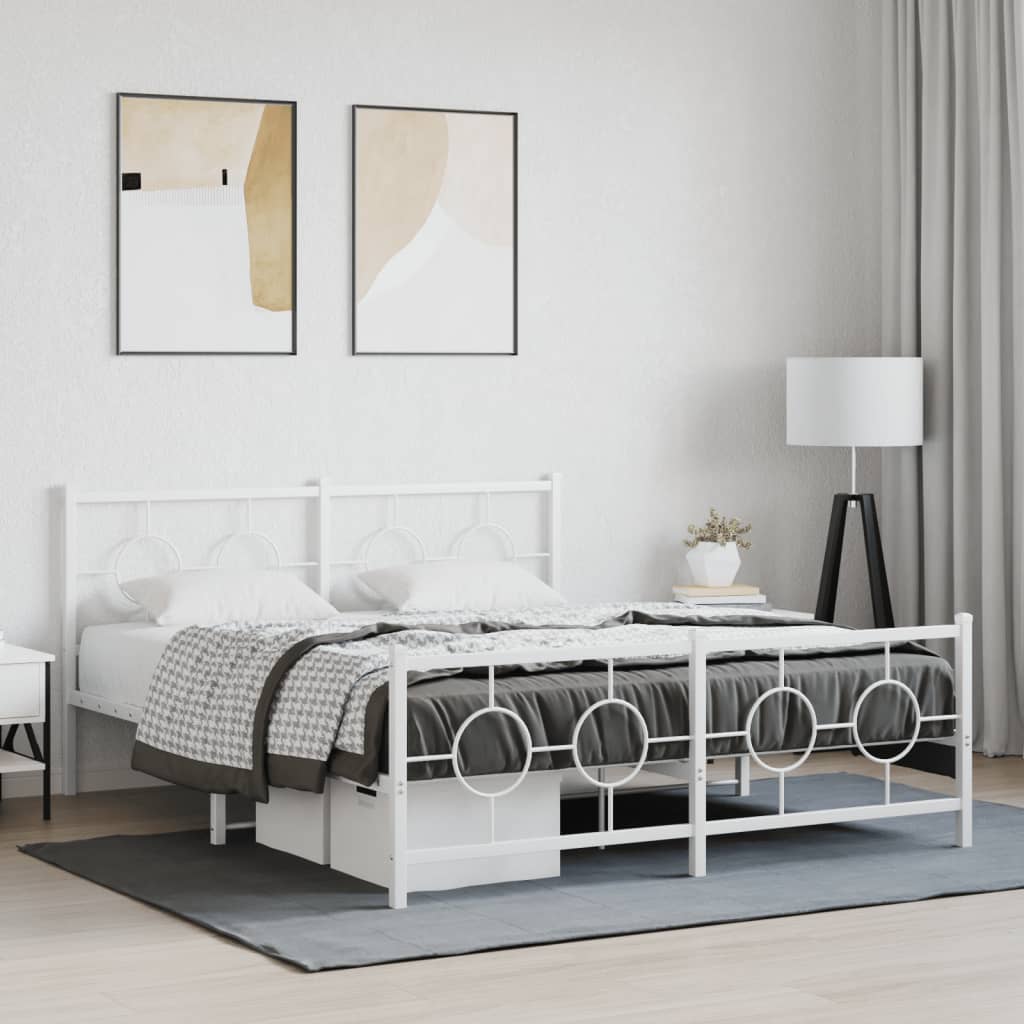 Bedframe Met Hoofd- En Voeteneinde Metaal