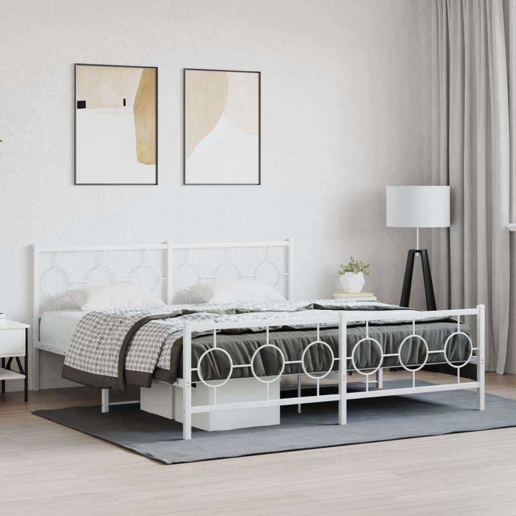 Bedframe Met Hoofd- En Voeteneinde Metaal