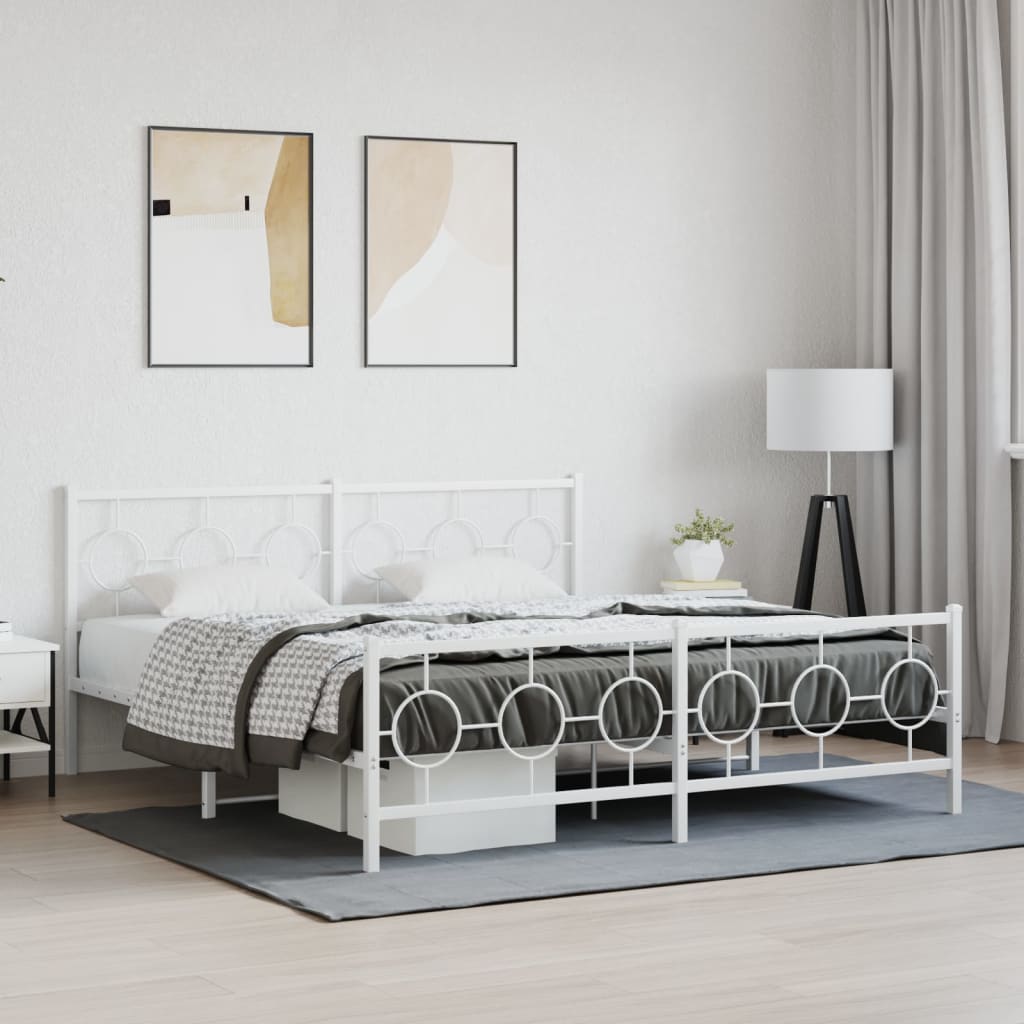 Bedframe Met Hoofd- En Voeteneinde Metaal