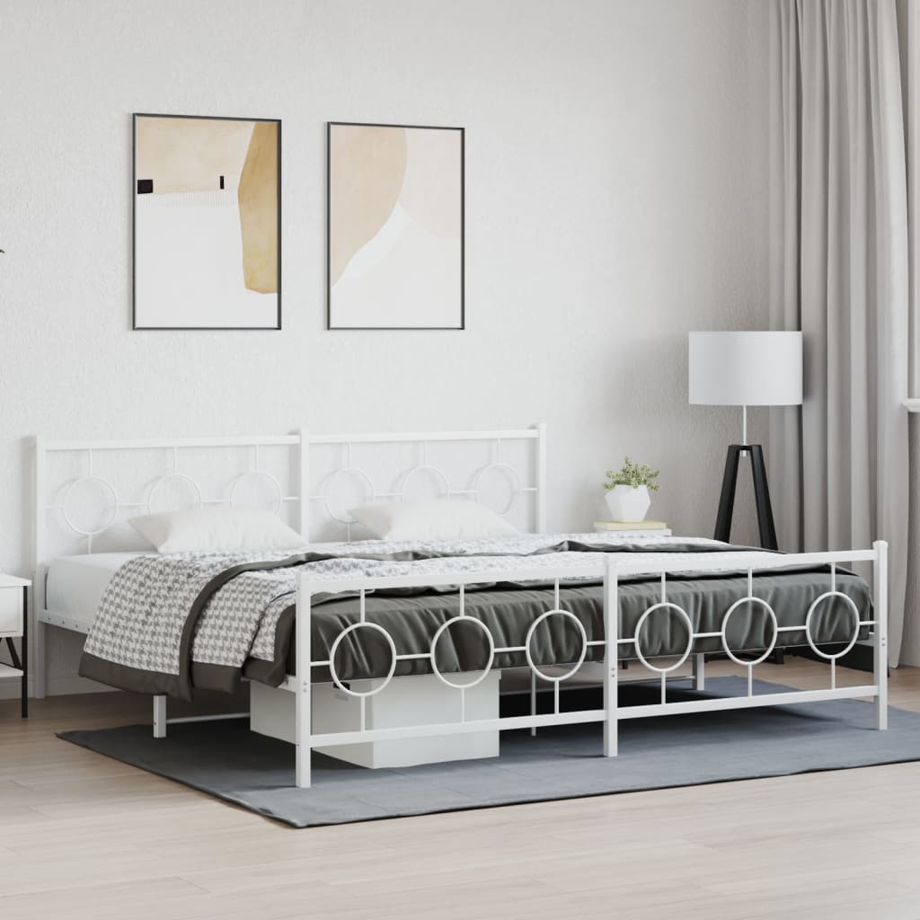 Bedframe Met Hoofd- En Voeteneinde Metaal