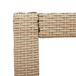 Tuinbijzettafel Met Houten Blad 60X40X75 Cm Poly Rattan Beige