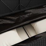 Tuinbank Met Kussens Poly Rattan Zwart