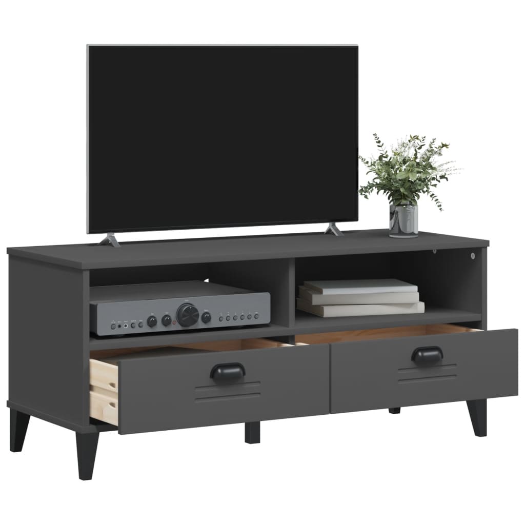 Tv-Meubel Viken Bewerkt Hout Grijs