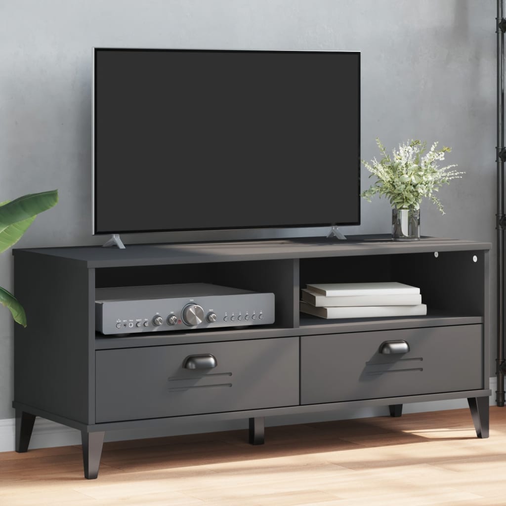 Tv-Meubel Viken Bewerkt Hout Grijs