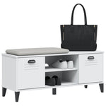 Schoenenbank Viken 106X35X45 Cm Massief Grenenhout Wit