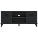 Schoenenbank Viken 106X35X45 Cm Massief Grenenhout Zwart