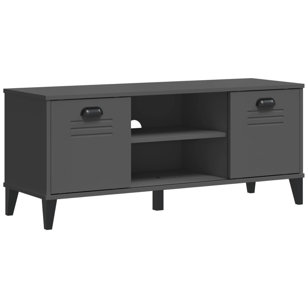 Schoenenbank Viken 106X35X45 Cm Grenenhout Antracietgrijs