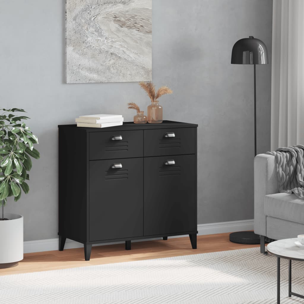 Dressoir Viken 80X40X80 Cm Bewerkt Hout