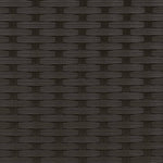 Tuinbank 2-Zits Met Voetenbanken Poly Rattan Zwart