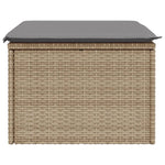 Tuinkruk Met Kussen 55X55X37 Cm Poly Rattan Beige