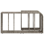 Opbergschappen 2 St Poly Rattan Grijs
