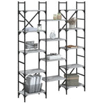 Boekenkast 127,5X28,5X172,5 Cm Bewerkt Hout Eiken