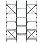 Boekenkast 127,5X28,5X172,5 Cm Bewerkt Hout Eiken