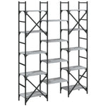 Boekenkast 127,5X28,5X172,5 Cm Bewerkt Hout Eiken