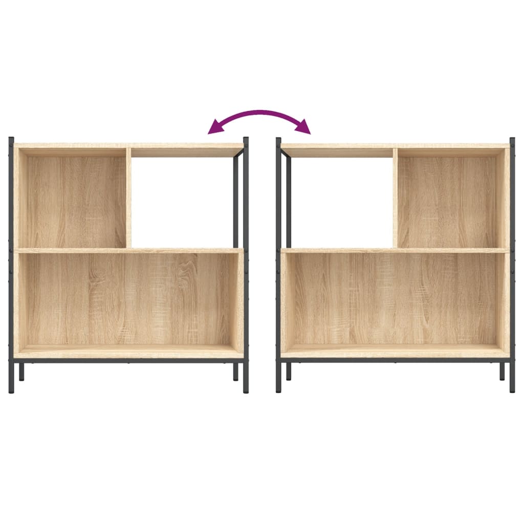 Boekenkast 72X28X77,5 Cm Bewerkt Hout Kleurig