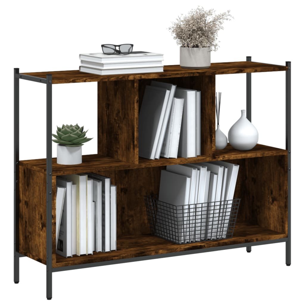 Boekenkast 102X28X77,5 Cm Bewerkt Hout Kleurig