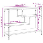 Wandtafel 100X30X75 Cm Bewerkt Hout