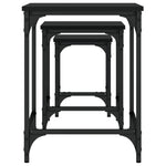 3-Delige Tafeltjesset Bewerkt Hout