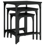 3-Delige Tafeltjesset Bewerkt Hout