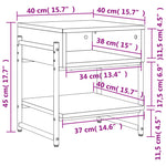 Salontafel 40X40X45 Cm Bewerkt Hout