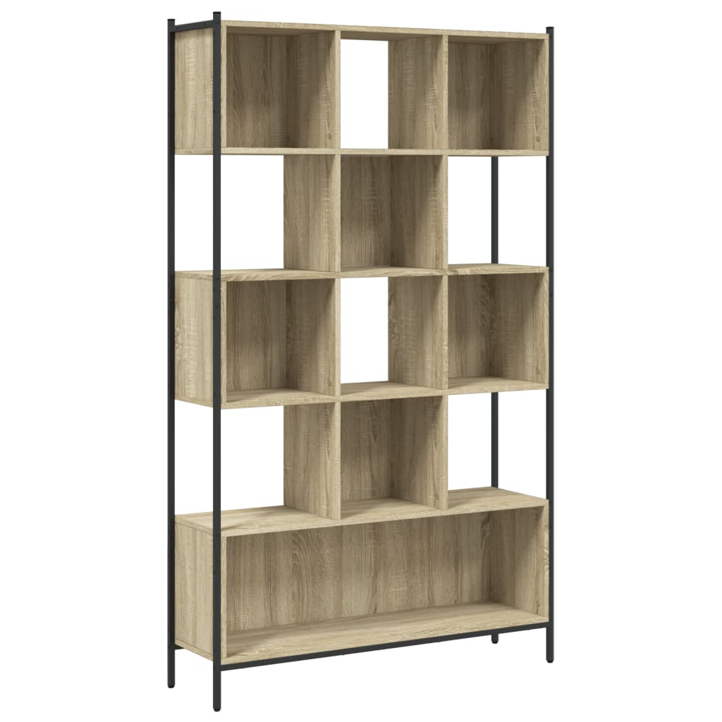 Boekenkast 102X28X172 Cm Bewerkt Hout Kleurig